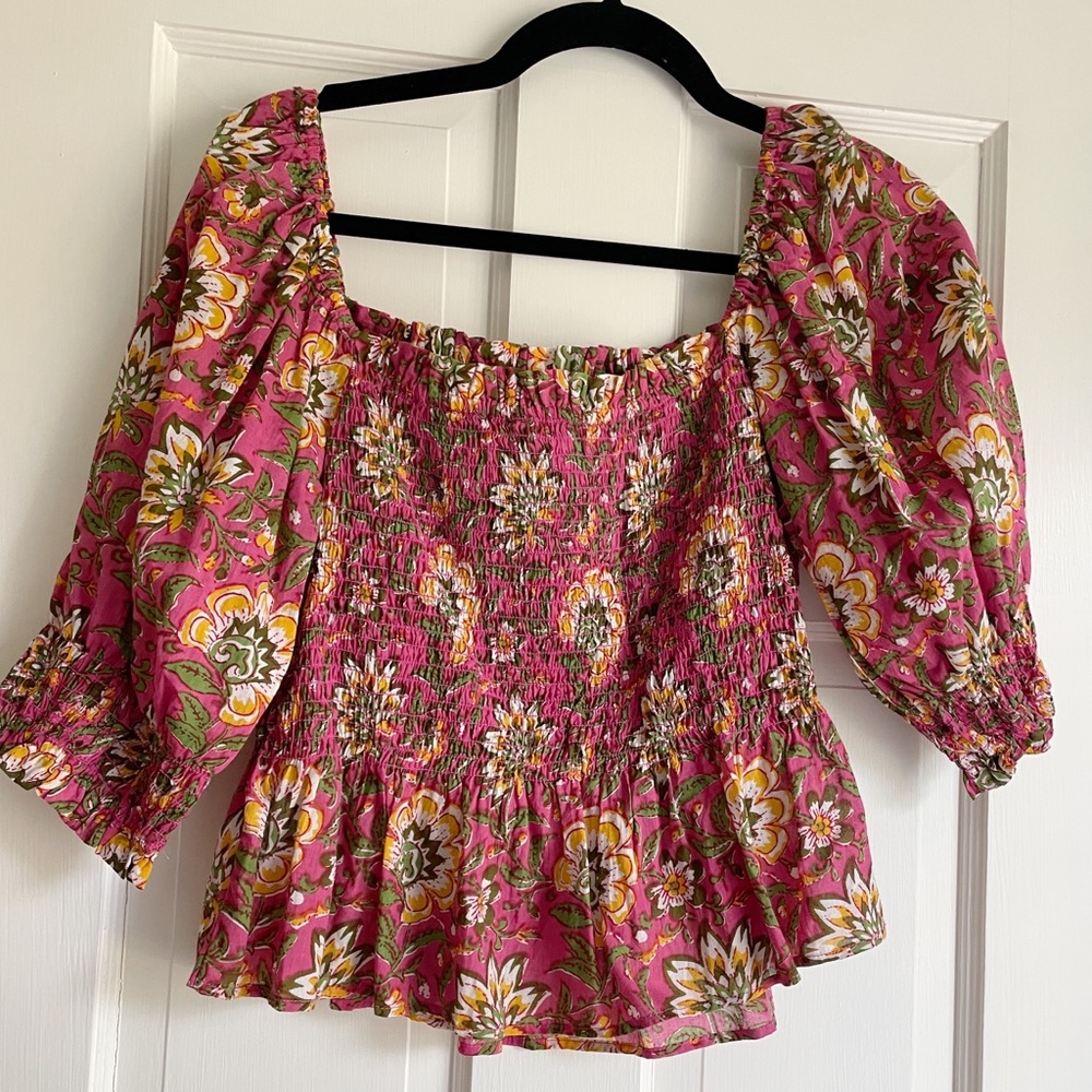 Velvet by Graham and Spencer Peplum Top Small